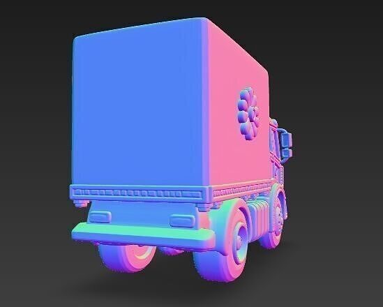Artistic Luxury Pickup Truck 3D model 4