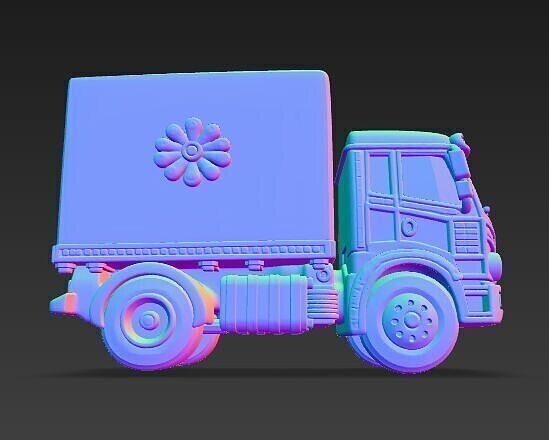Artistic Luxury Pickup Truck 3D model 3