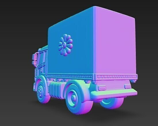 Artistic Luxury Pickup Truck 3D model 5