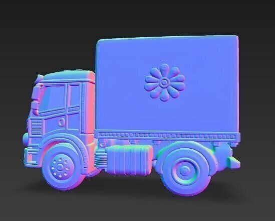 Artistic Luxury Pickup Truck 3D model 6