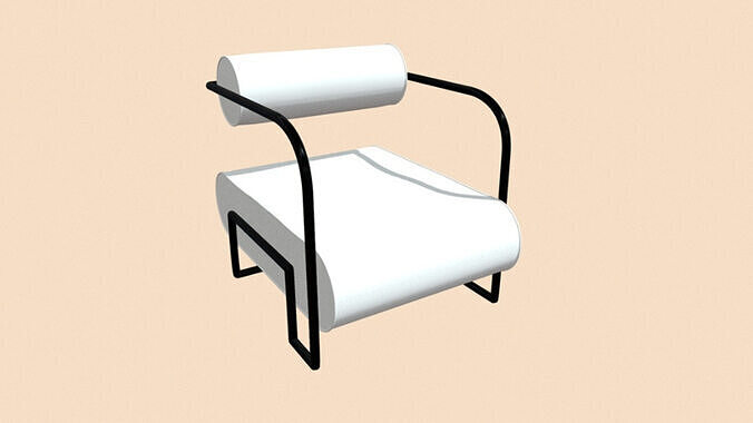 Sofa Chair Low-poly 3D model