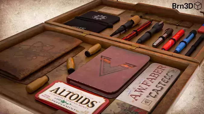 Artists Briefcase - Low Poly Stylized Props