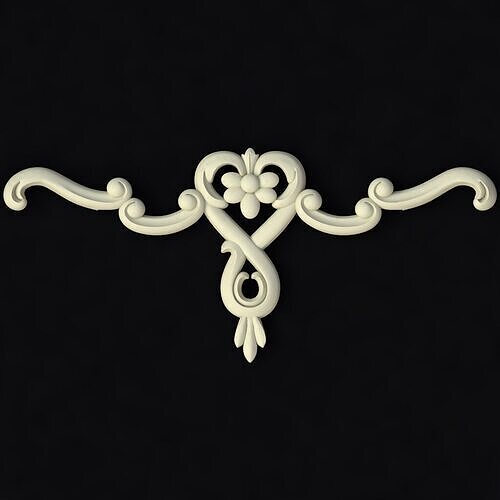 Central decor ornament for furniture 3D model