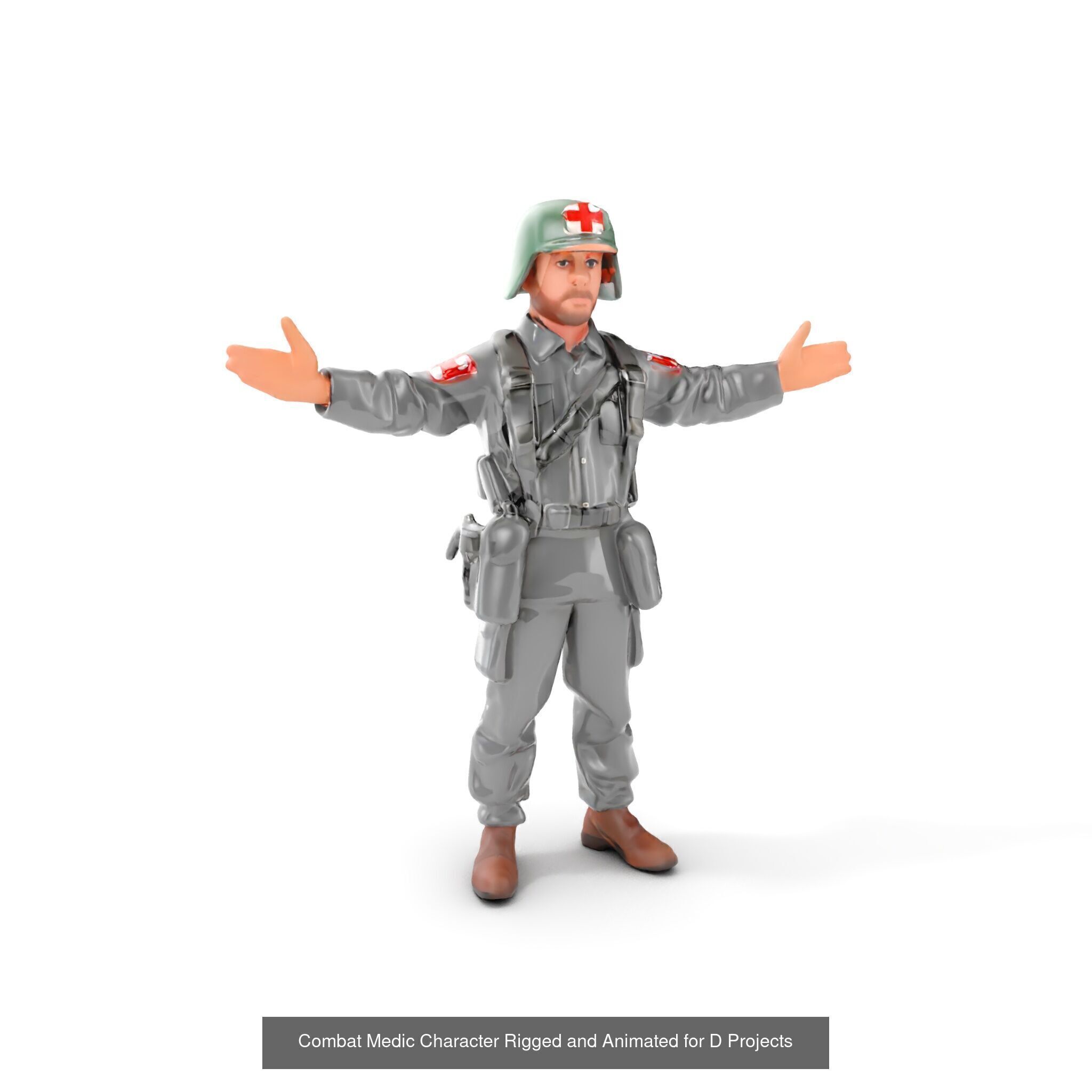 Precise WWII Plastic Soldier Models 3D Model Collection_20