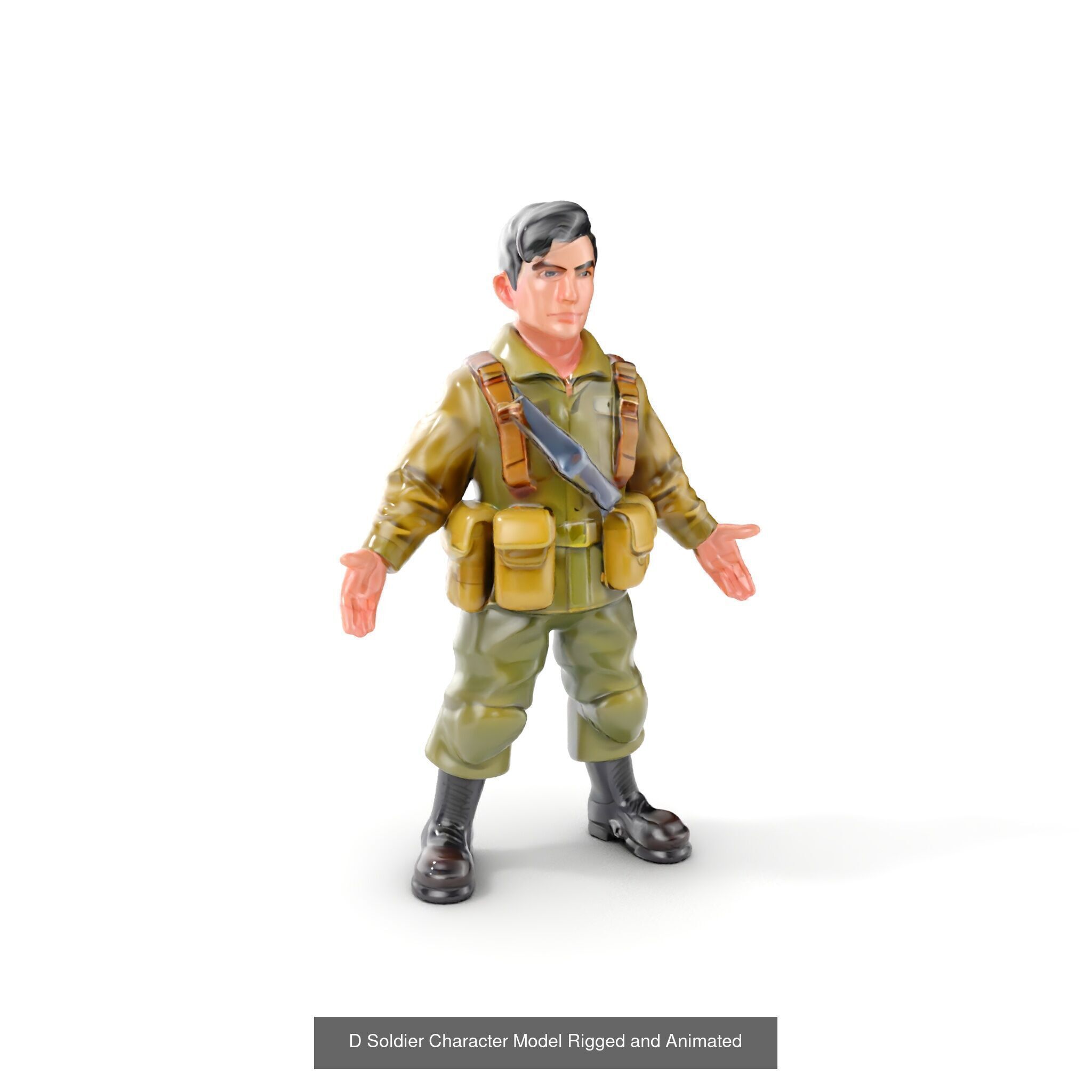 Precise WWII Plastic Soldier Models 3D Model Collection_19