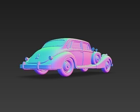 Classic Luxury Car 3D model 6