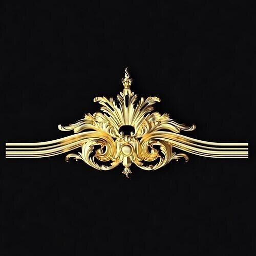 Central decor ornament for furniture 3D model