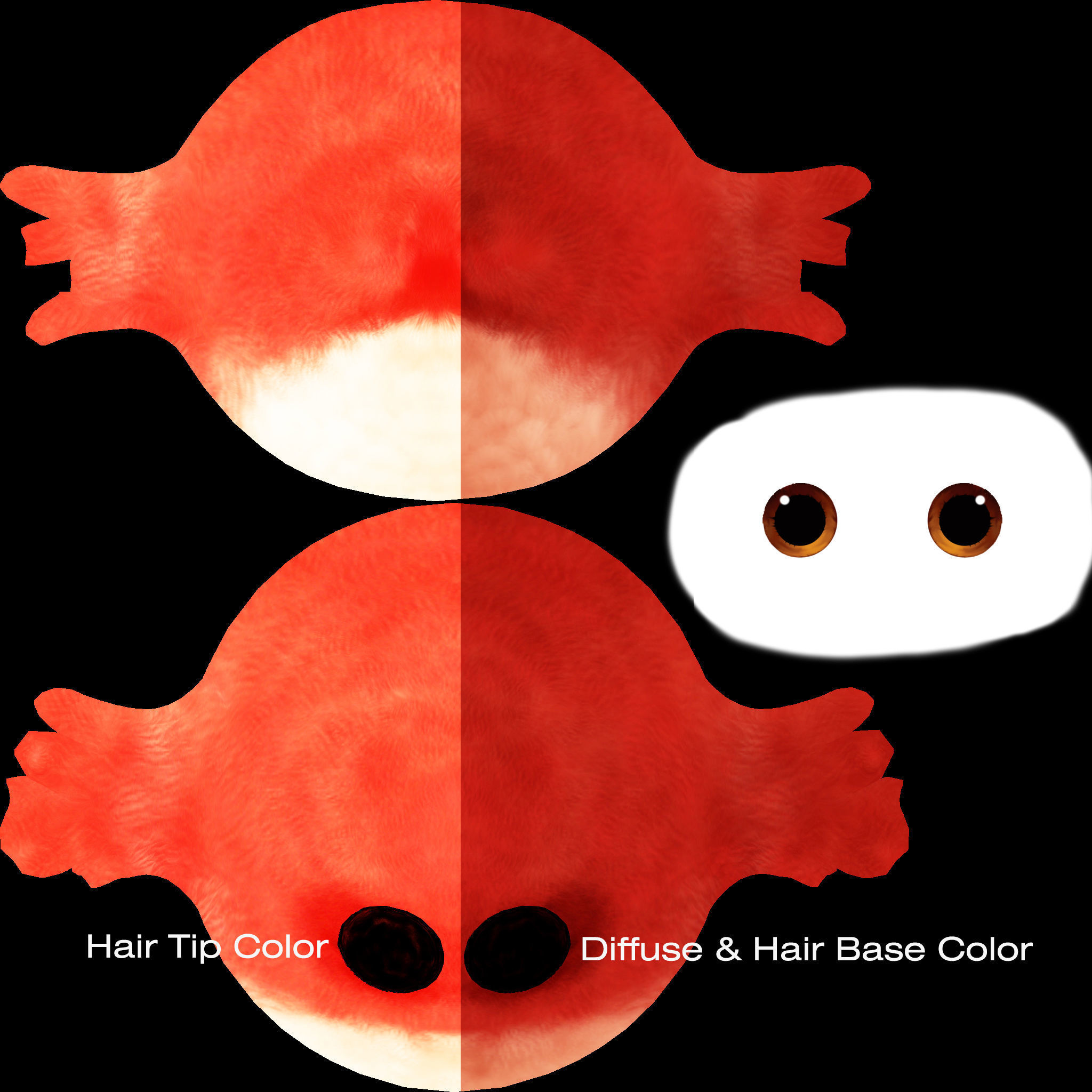 Angry Bird Red Low-poly 3D model_13