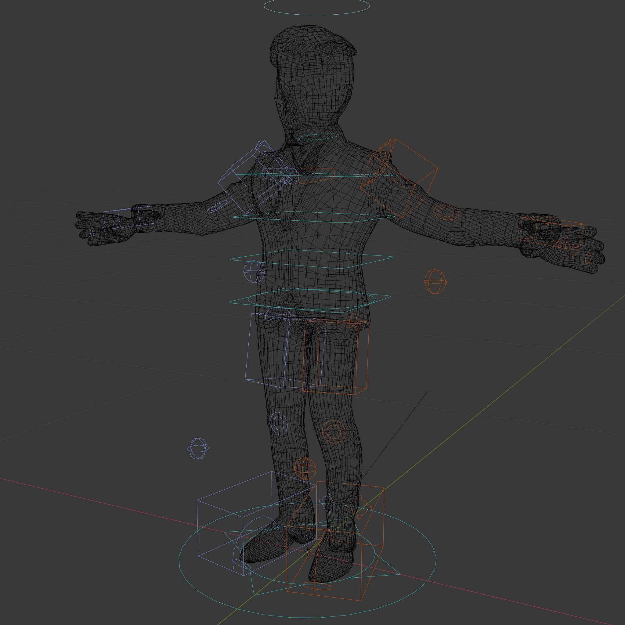 Stylish Male Character with Blazer and Patterned Pants  Rigge... Low-poly 3D model_5