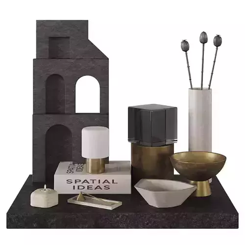 Decorative Set 05 Low-poly 3D model