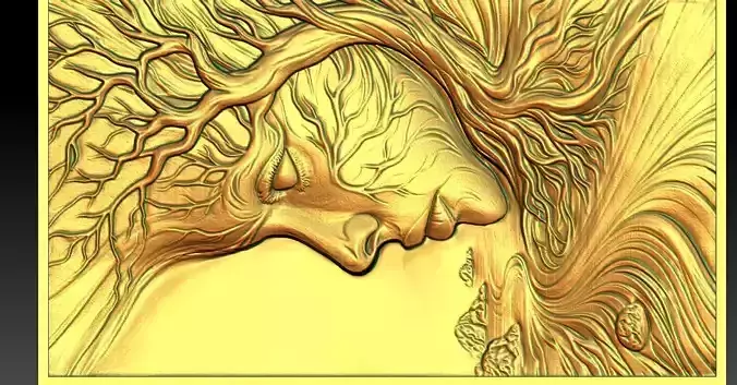 1 forest goddess CNC Relief Model 3D print model