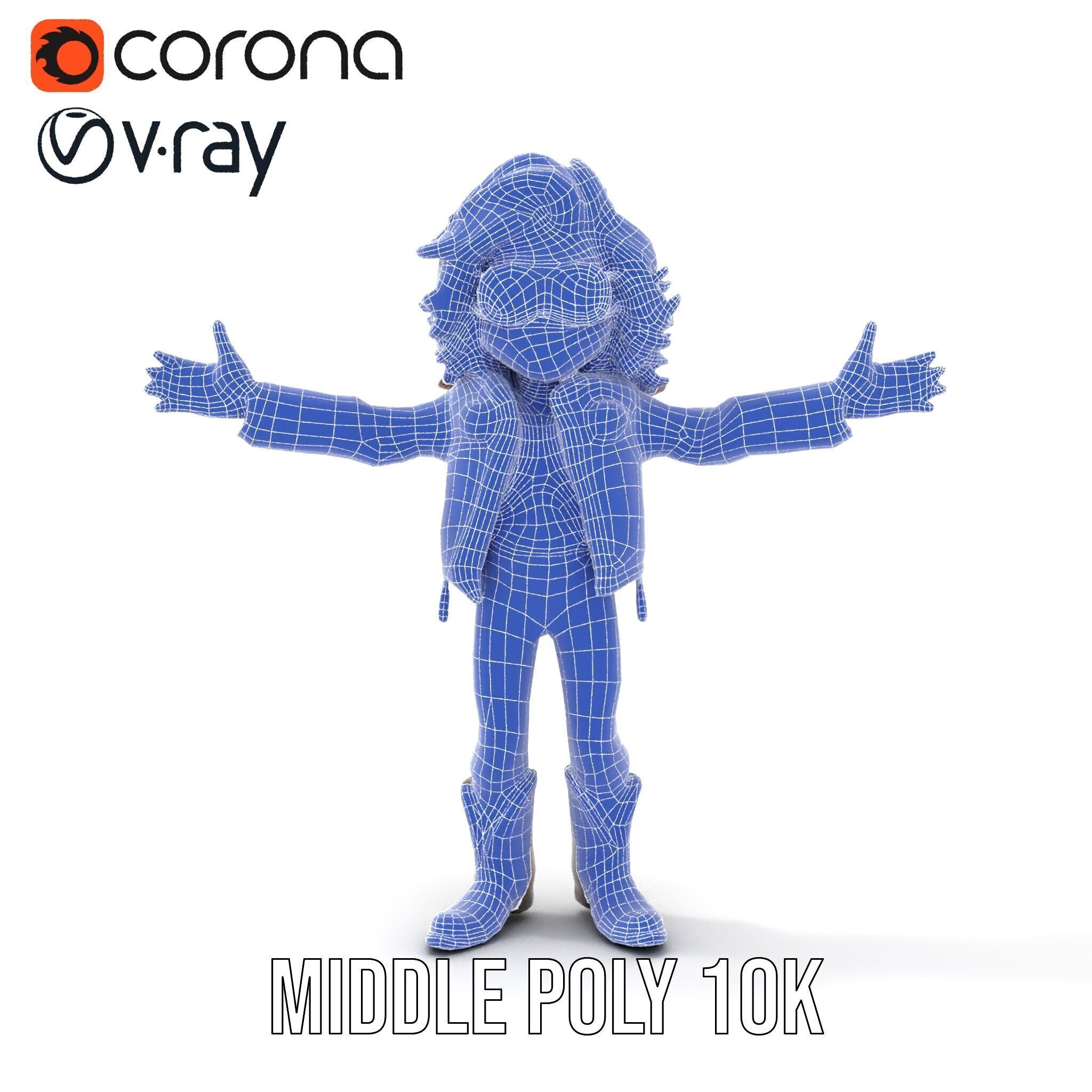 Stylish Adventurer in Leather Jacket Rigged and Animated Low-poly 3D model_26