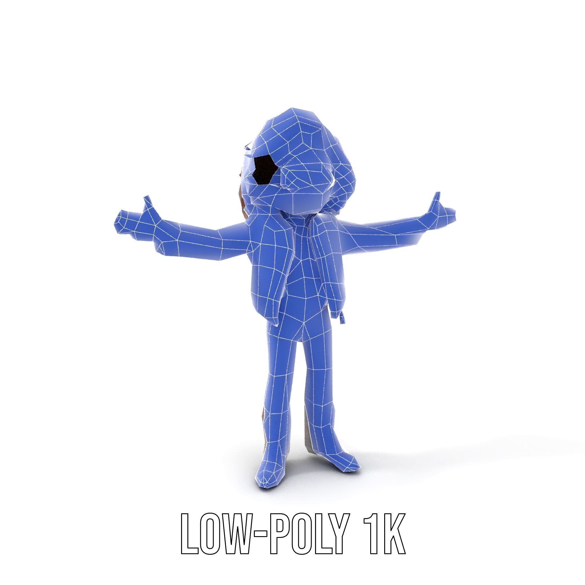 Stylish Adventurer in Leather Jacket Rigged and Animated Low-poly 3D model_14