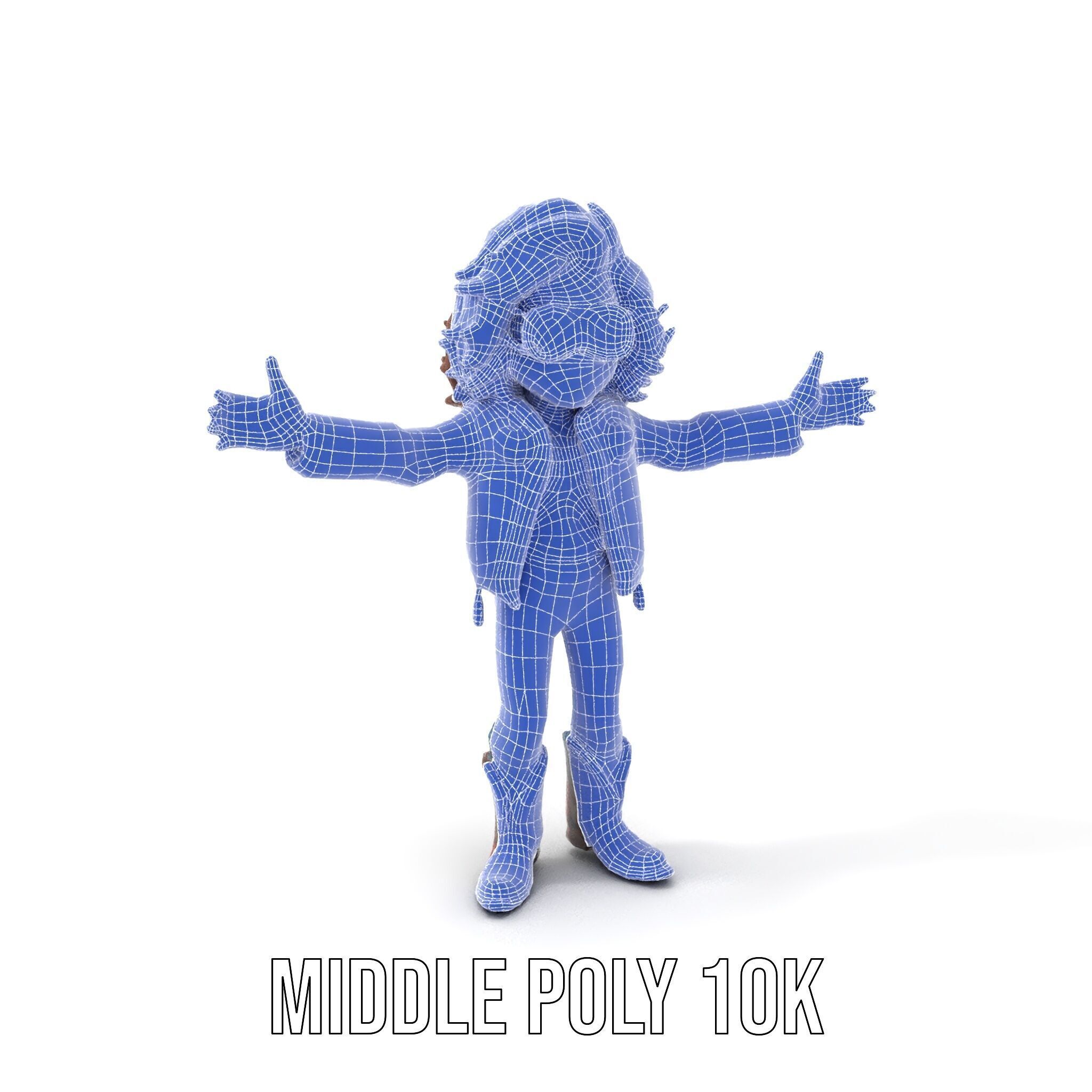 Stylish Adventurer in Leather Jacket Rigged and Animated Low-poly 3D model_23