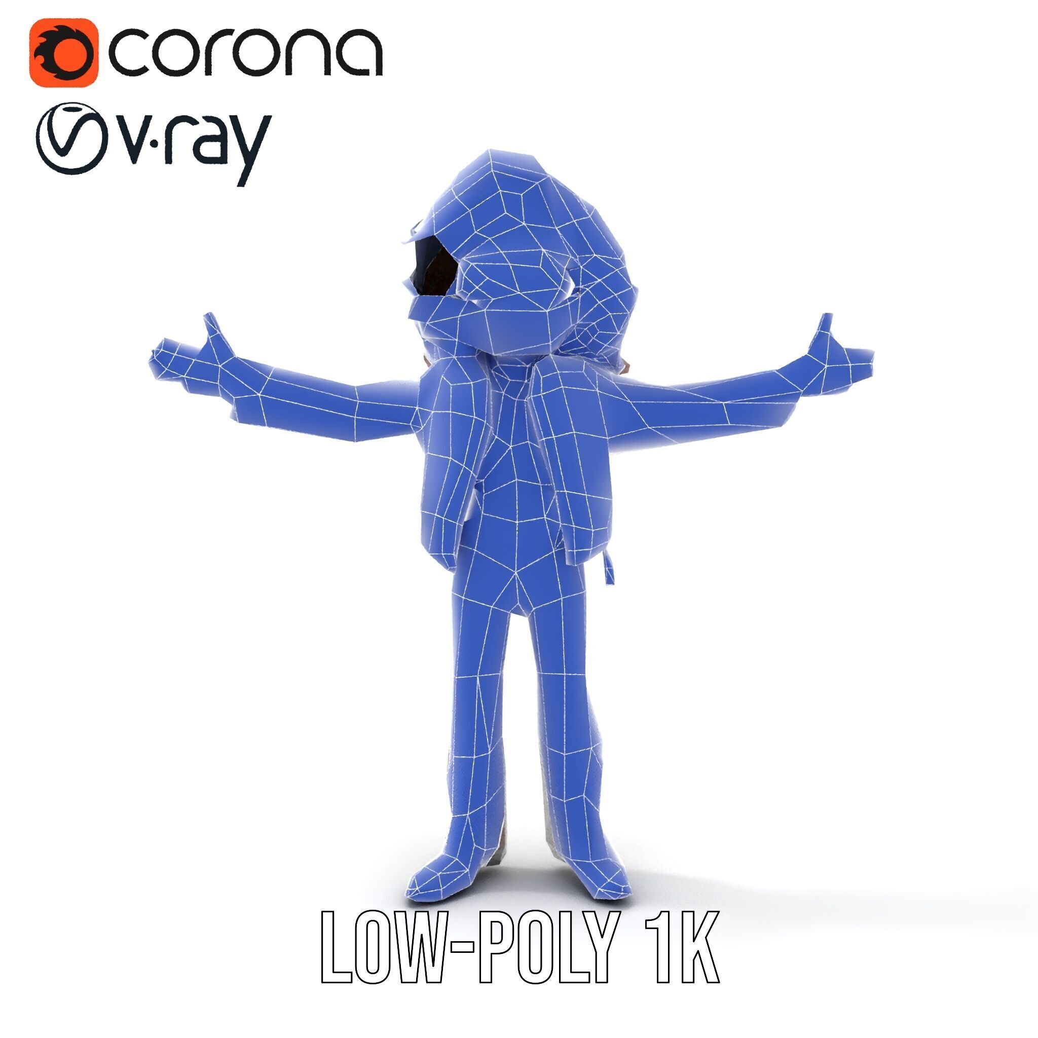 Stylish Adventurer in Leather Jacket Rigged and Animated Low-poly 3D model_16