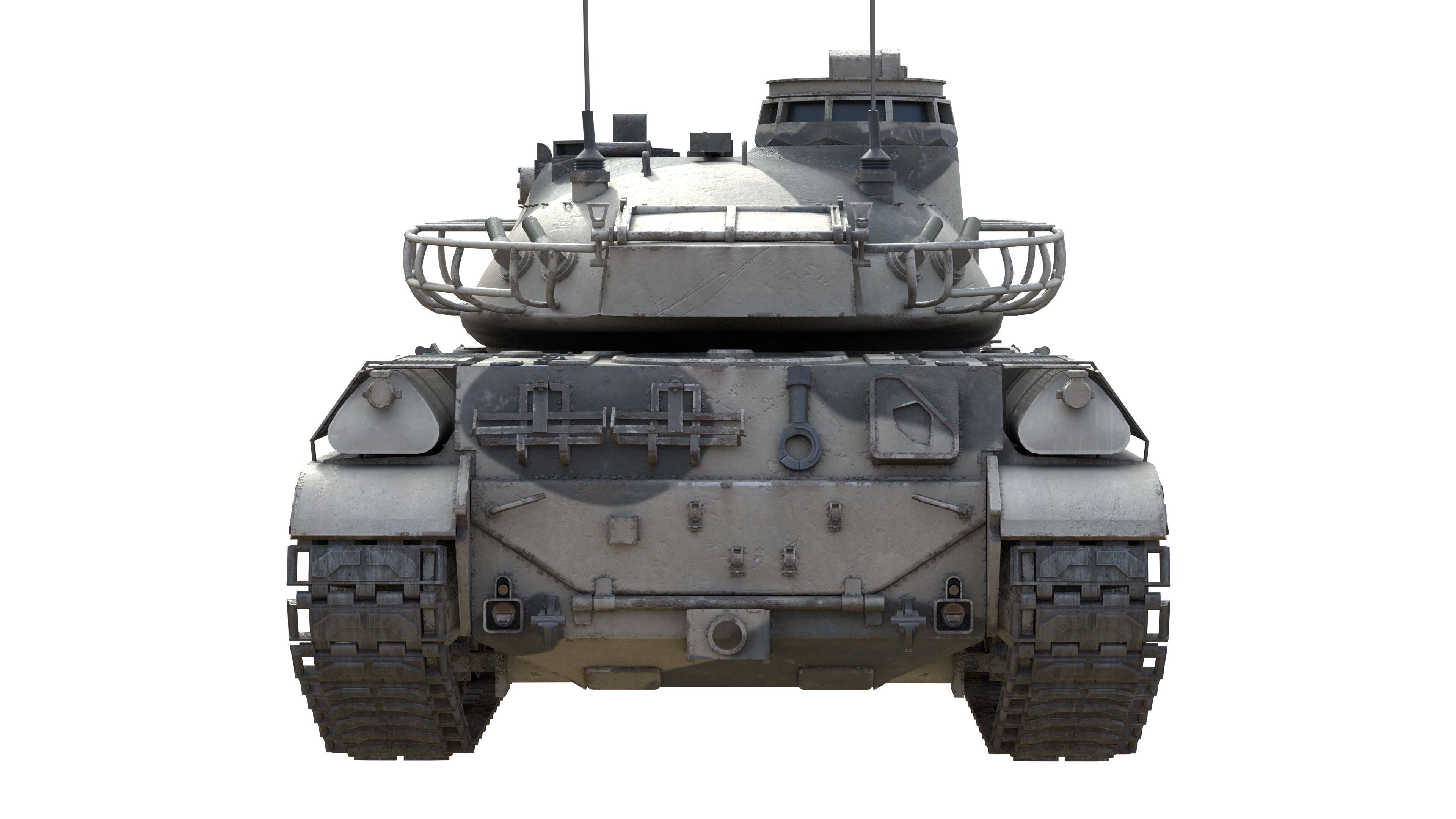 AMX 30 Main battle tank Low-poly 3D model_6