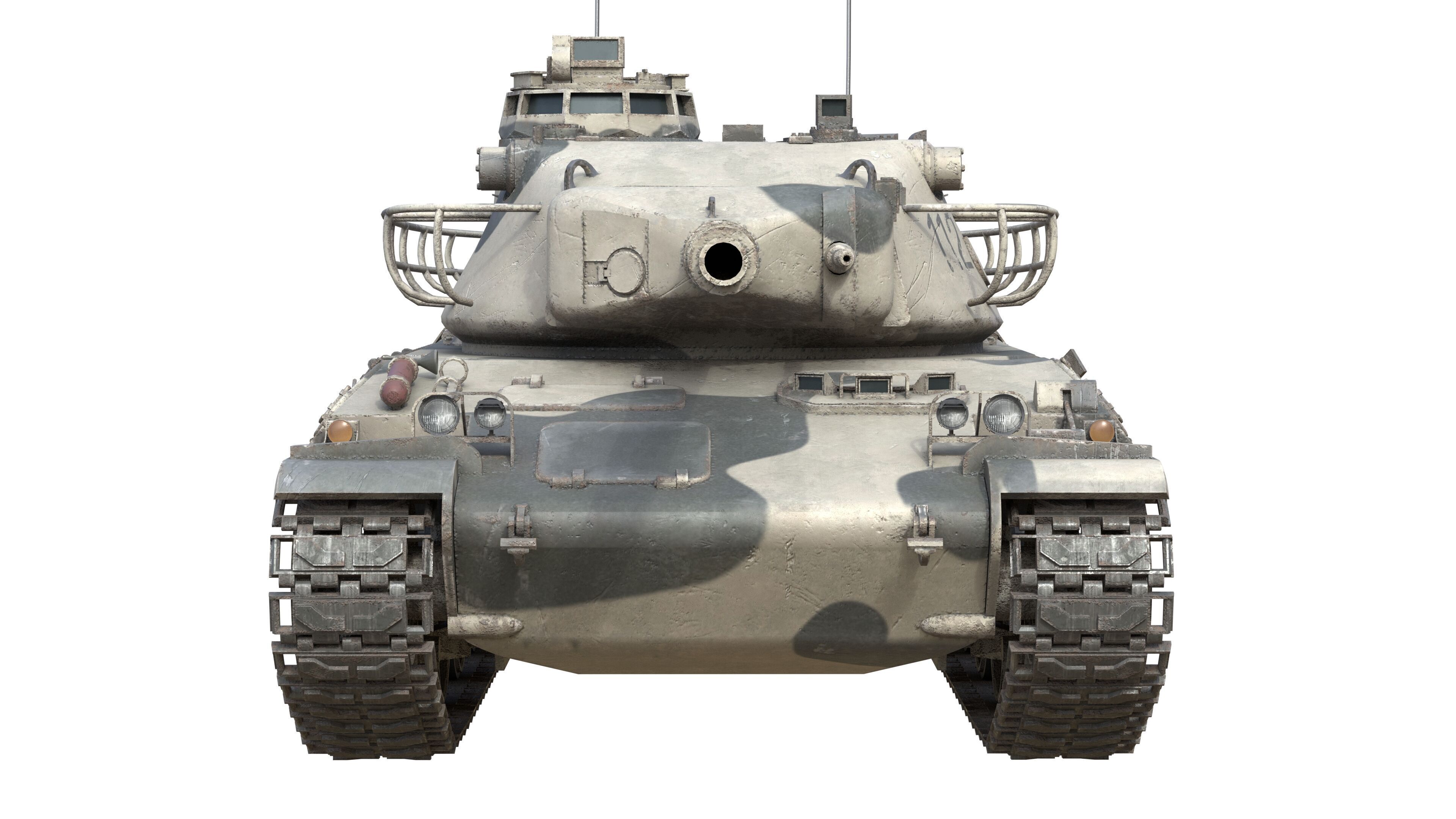 AMX 30 Main battle tank Low-poly 3D model_5