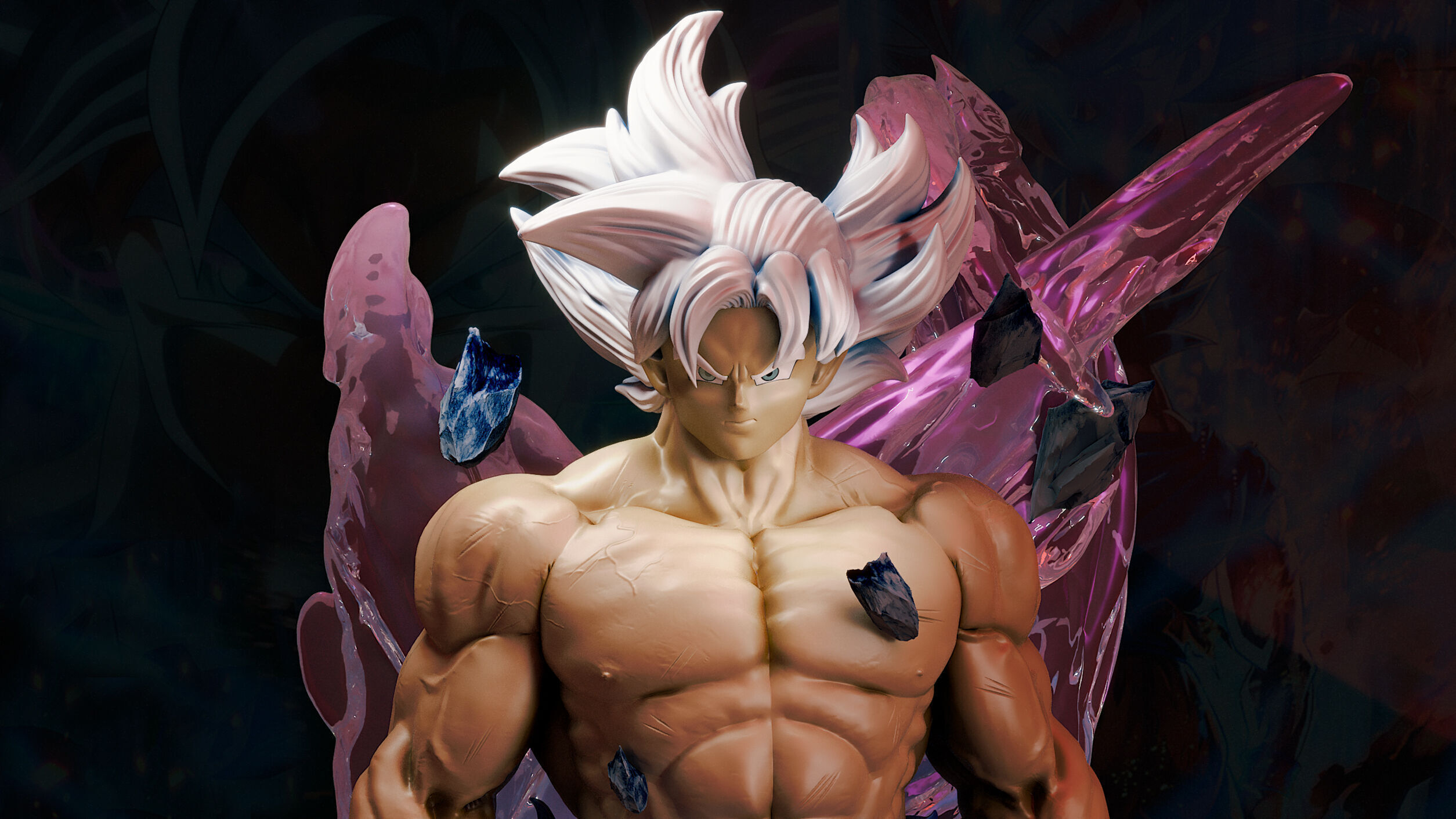 GOKU ultrainstinto dbz 3D print model_2