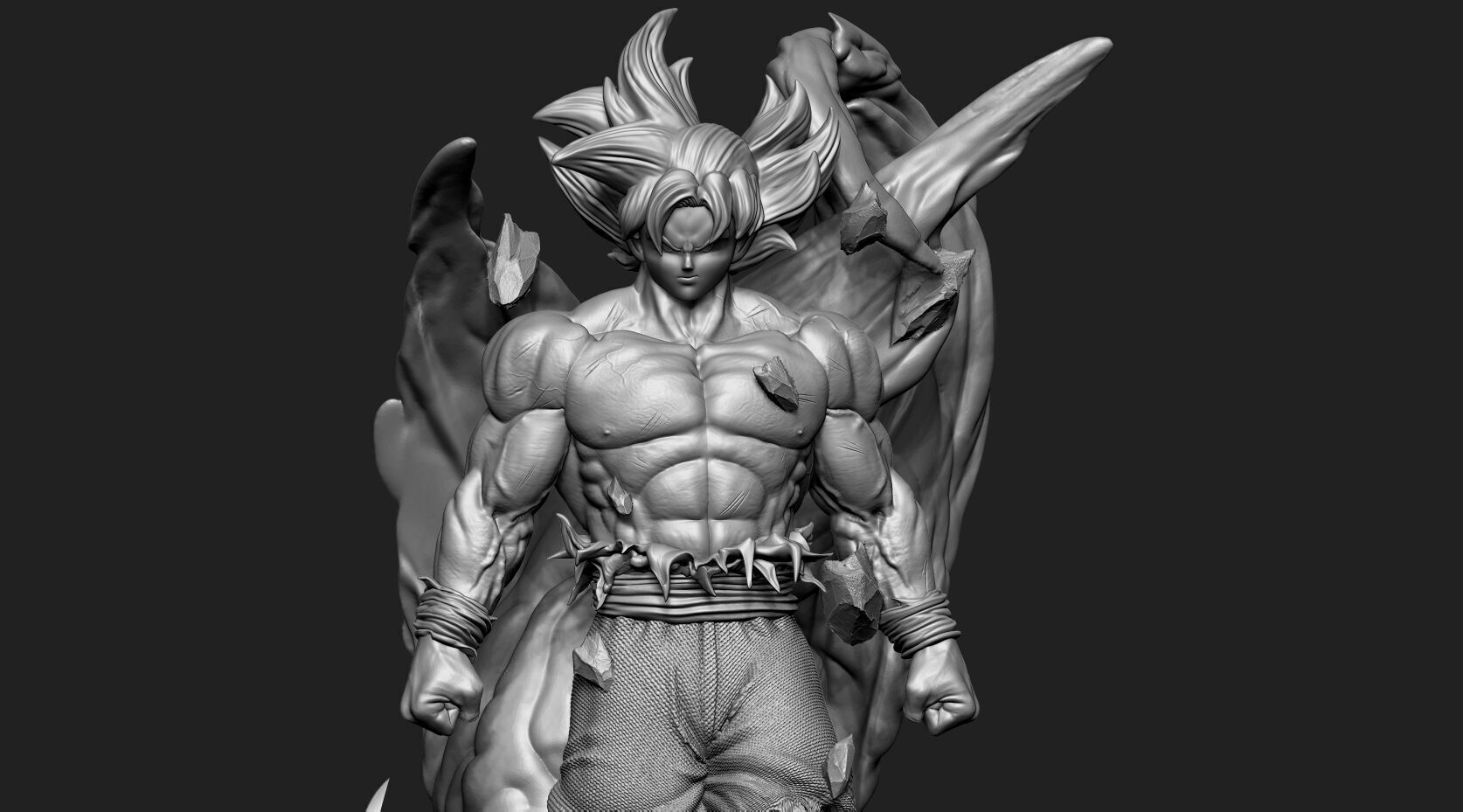 GOKU ultrainstinto dbz 3D print model_3