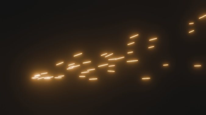 Sparks looping rigged animation Low-poly 3D model
