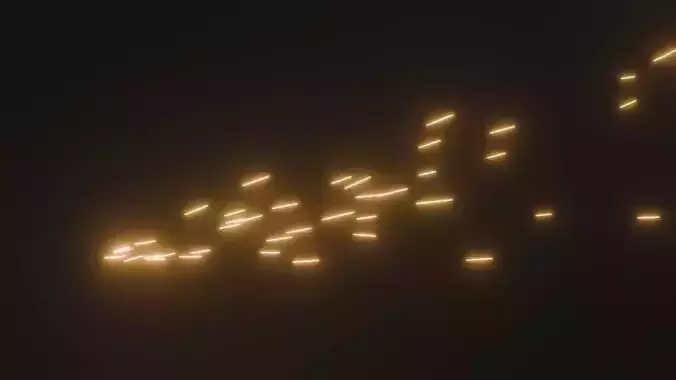 Sparks looping rigged animation Low-poly 3D model