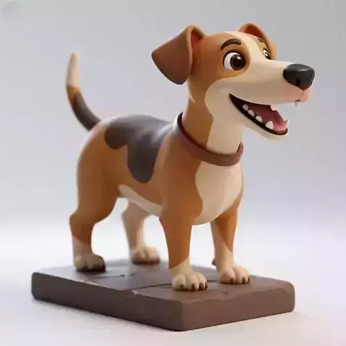 1089  Colorful Laughing   Galgo Dog on Base   pug