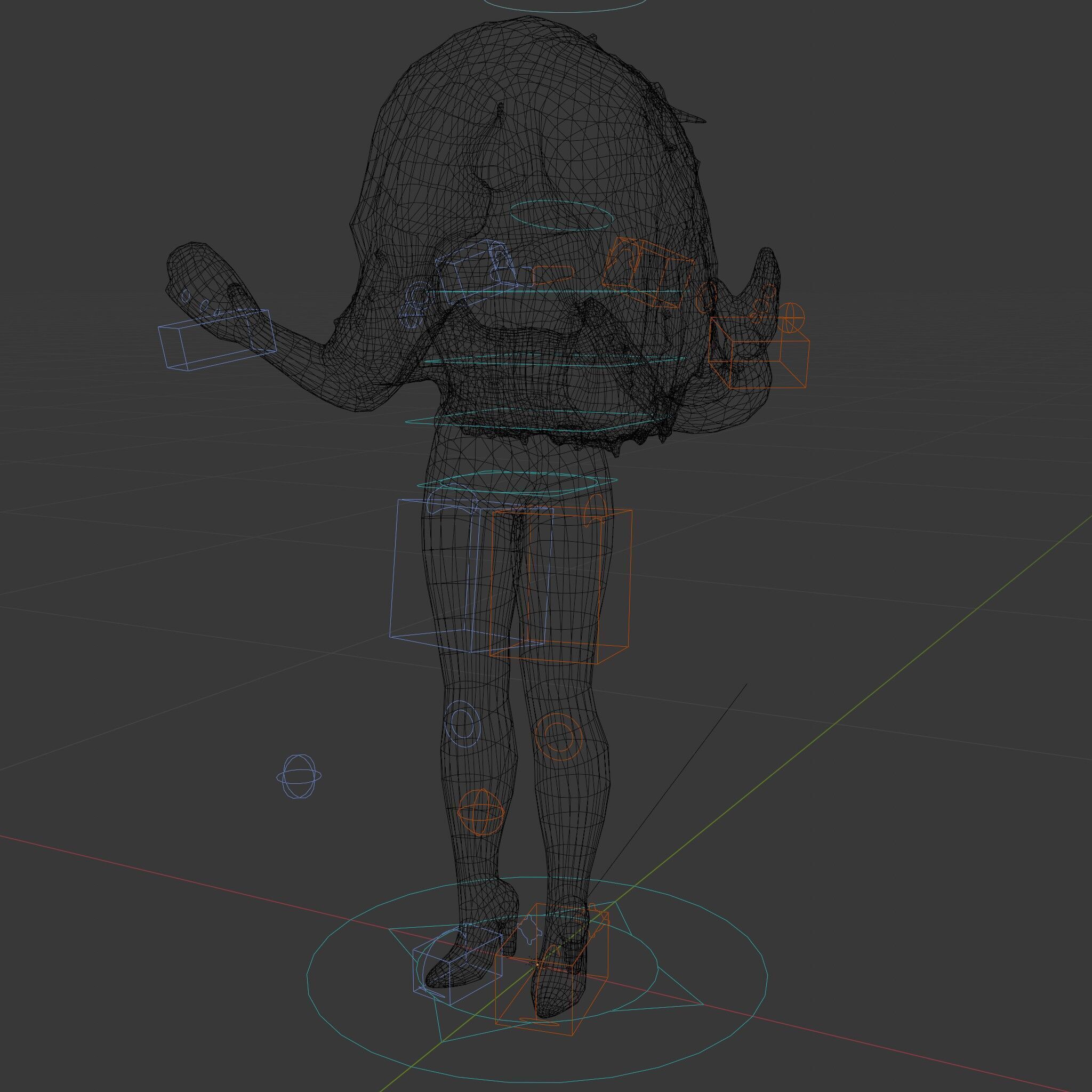 Glamorous Diva Character Model  Fully Rigged and Animated Low-poly 3D model_10