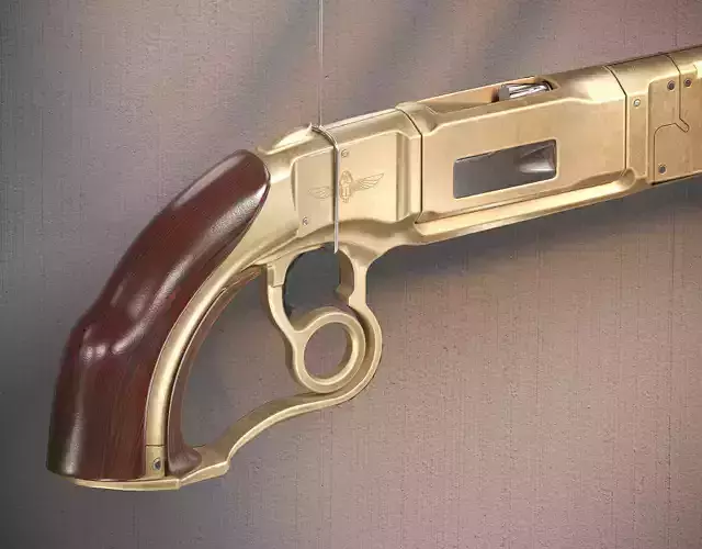 Pompeii Concept Pistol PBR Low-poly 3D model