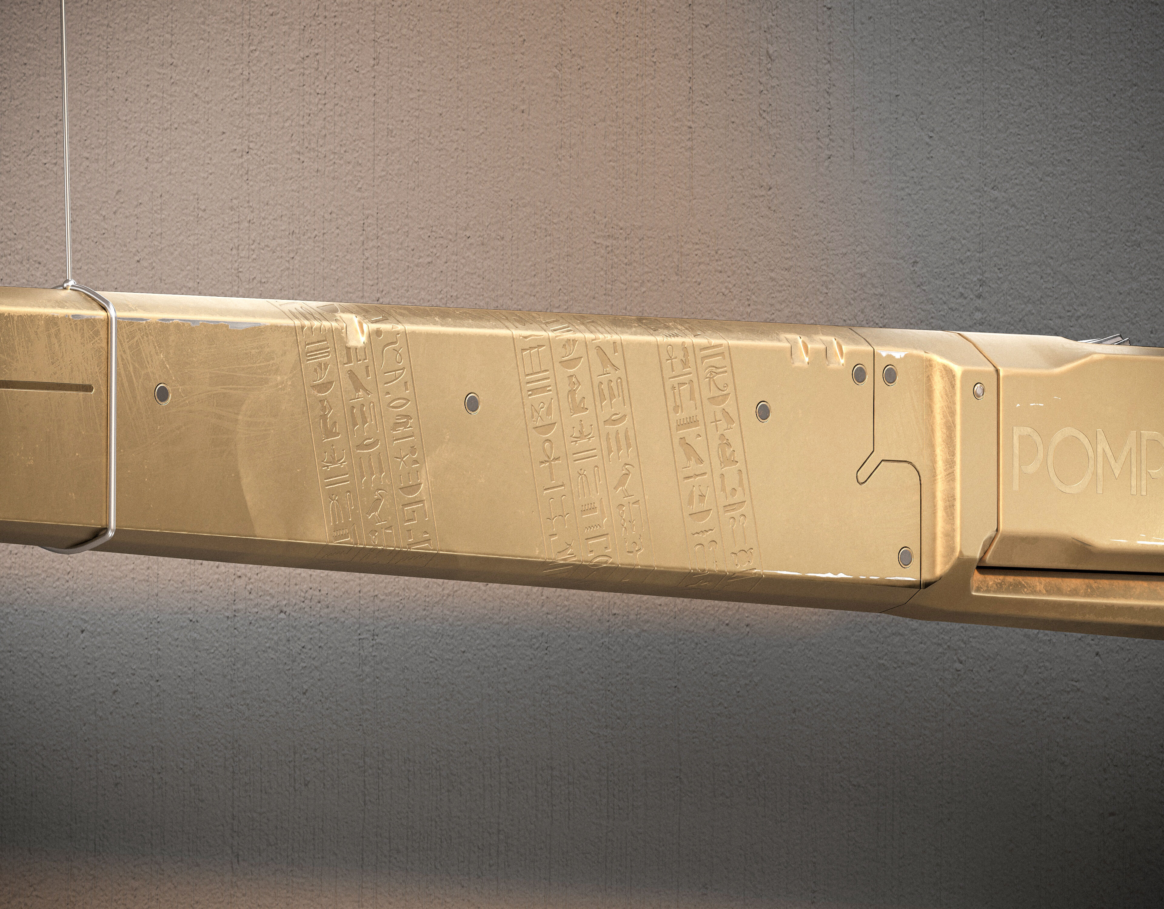 Pompeii Concept Pistol PBR Low-poly 3D model_5