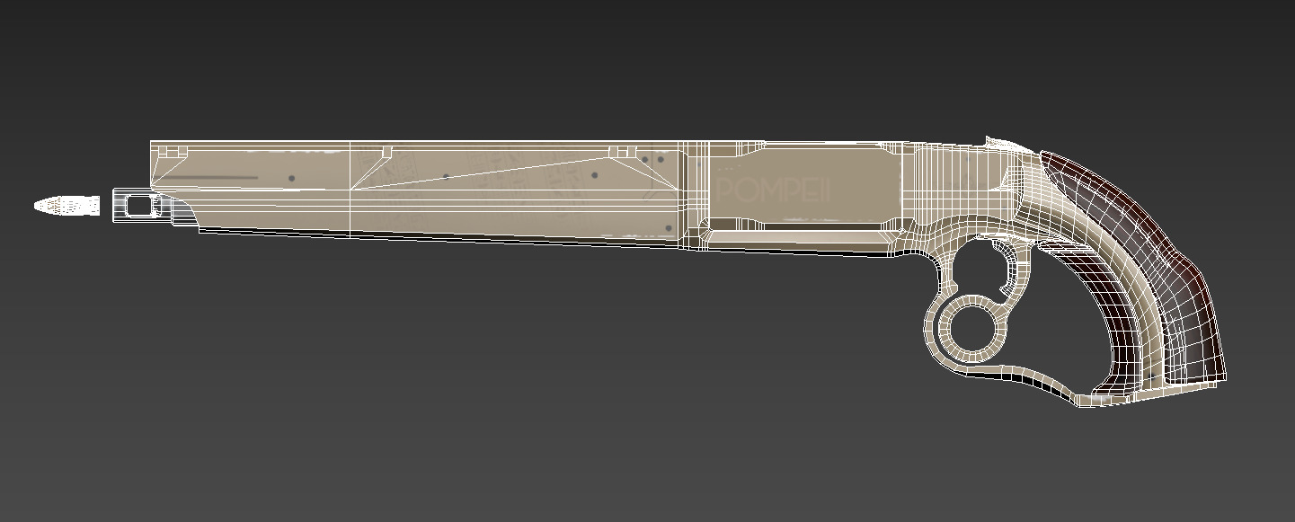 Pompeii Concept Pistol PBR Low-poly 3D model_11