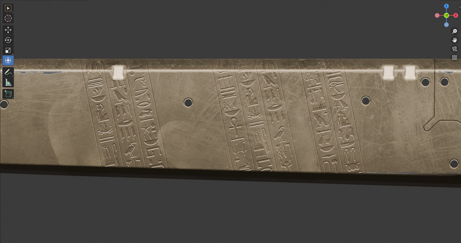 Pompeii Concept Pistol PBR Low-poly 3D model_9