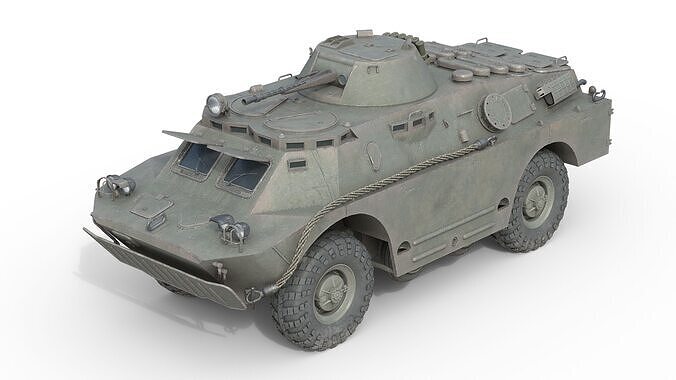 BRDM 2 Amphibious Armoured Scout Car Low-poly 3D model
