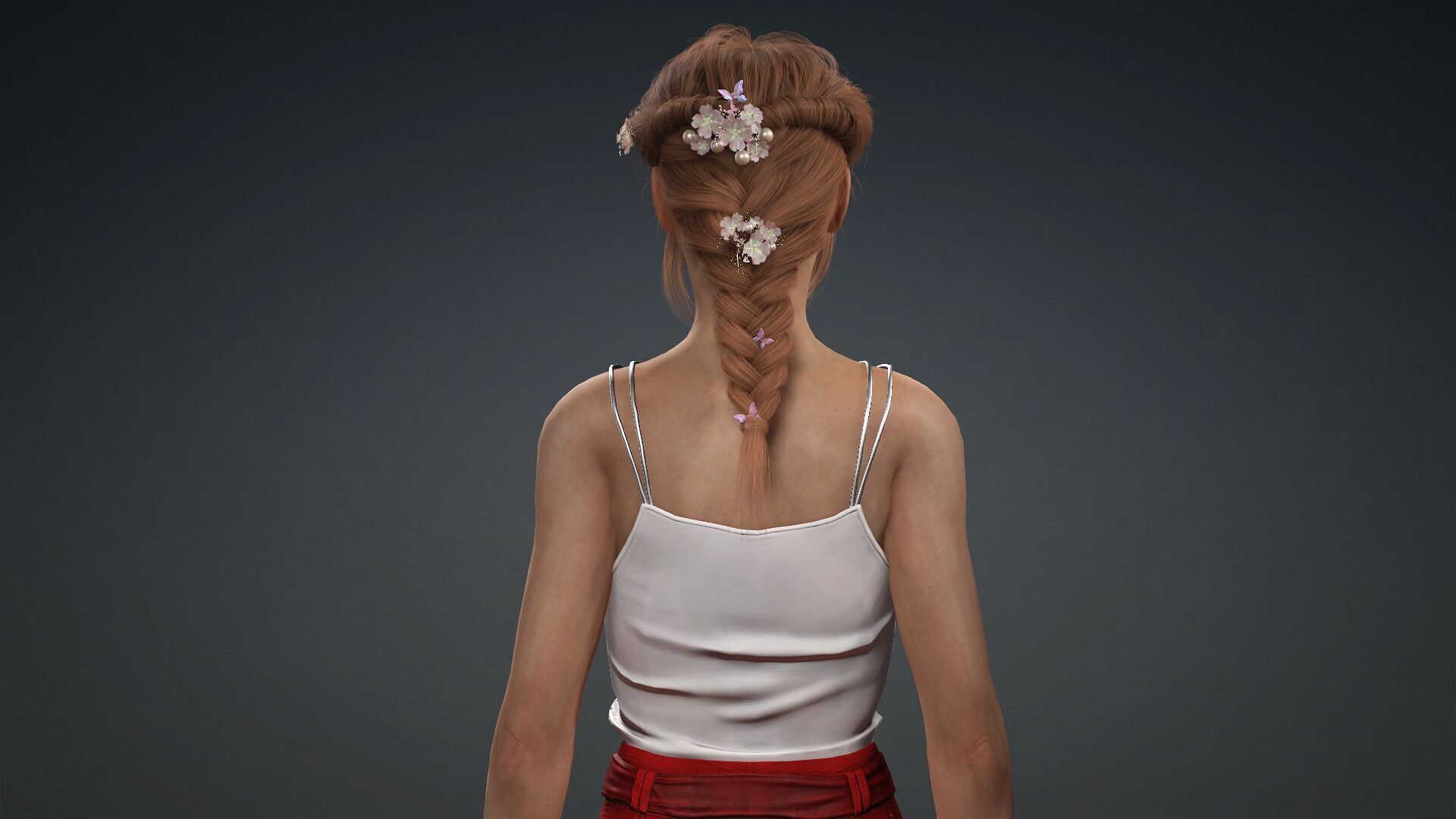 Fully Textured Woman Character Ready for Games and Animations 3D model_5