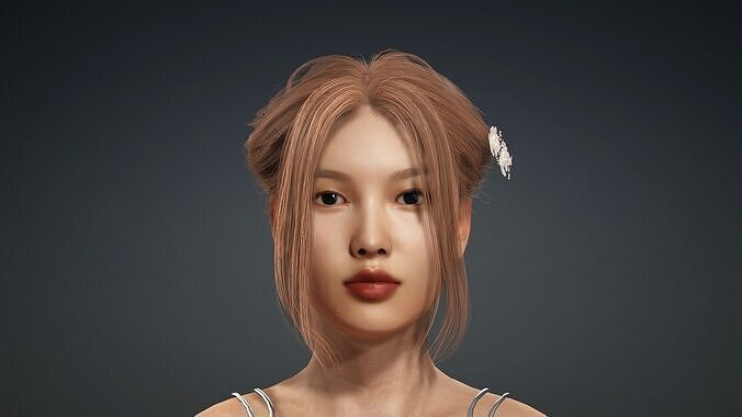 Fully Textured Woman Character Ready for Games and Animations 3D model