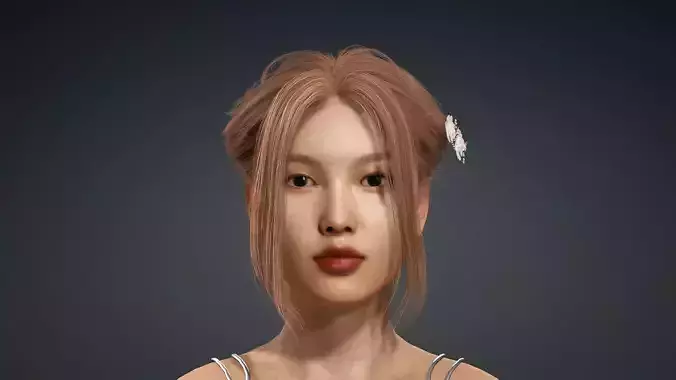 Fully Textured Woman Character Ready for Games and Animations 3D model