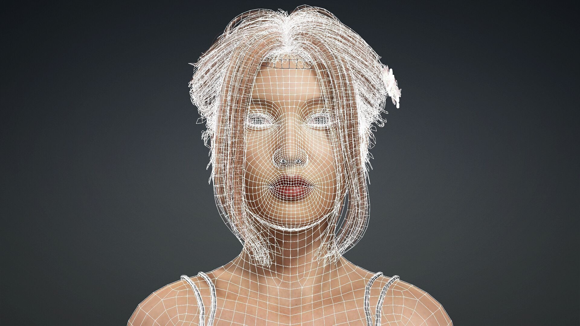 Fully Textured Woman Character Ready for Games and Animations 3D model_16