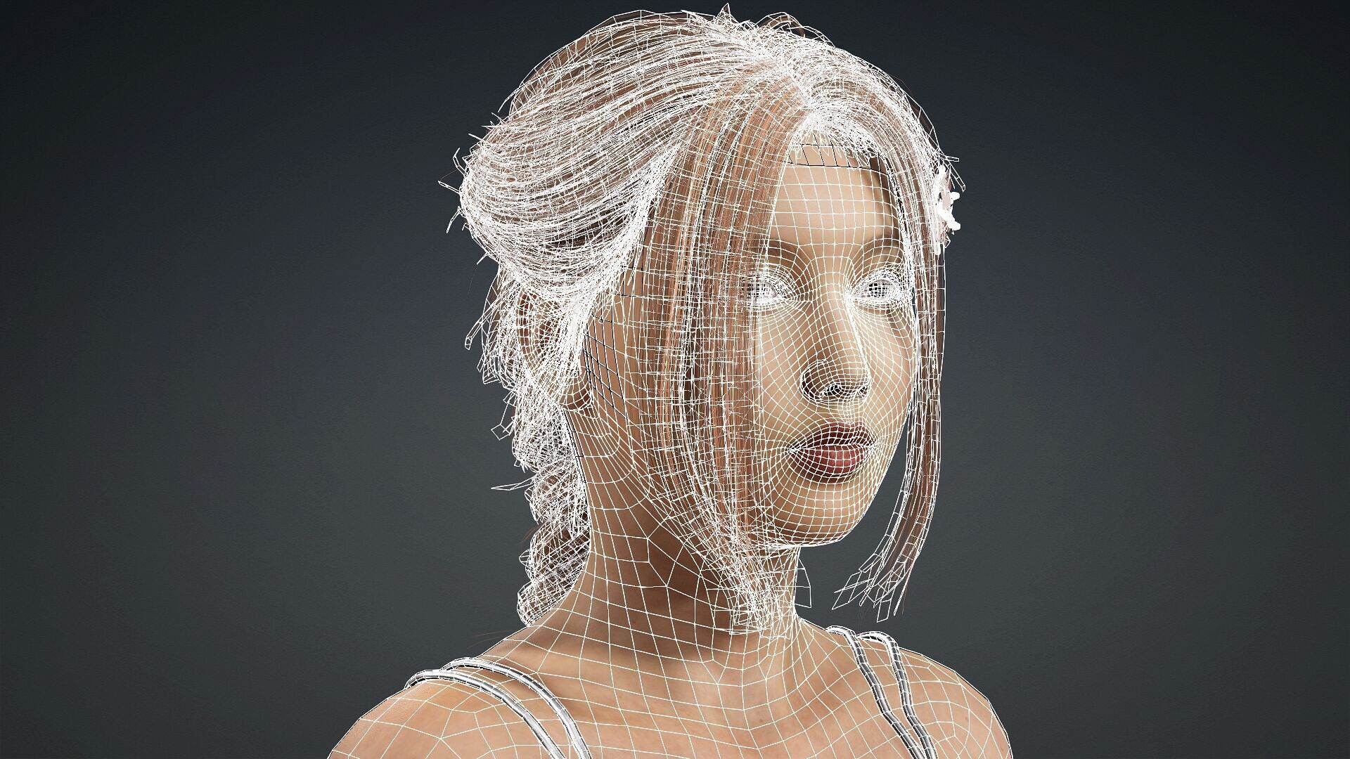 Fully Textured Woman Character Ready for Games and Animations 3D model_18