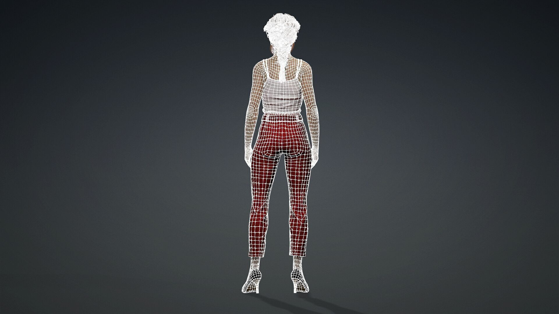 Fully Textured Woman Character Ready for Games and Animations 3D model_14