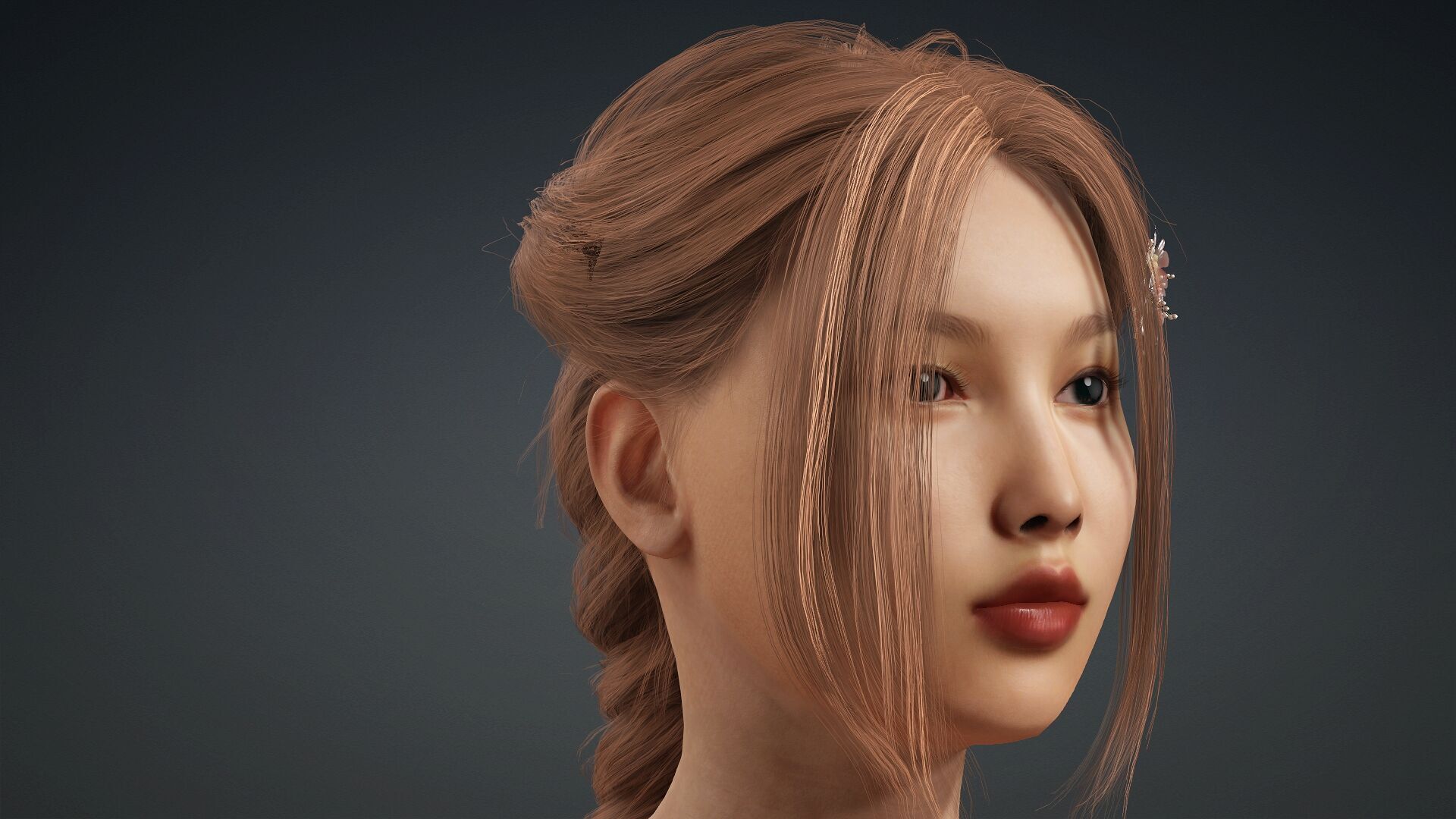 Fully Textured Woman Character Ready for Games and Animations 3D model_8