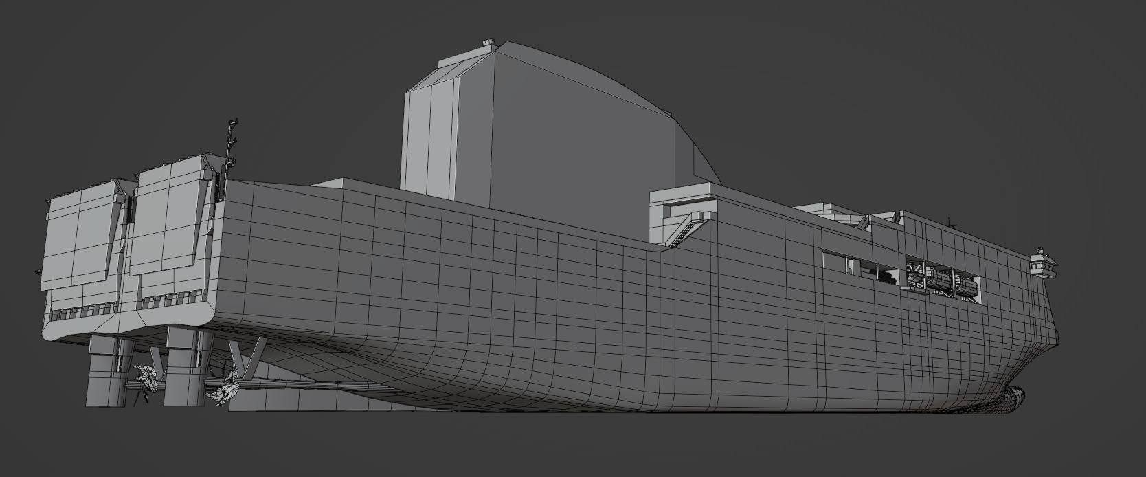 RO-PAX Ferry Low-poly 3D model_4