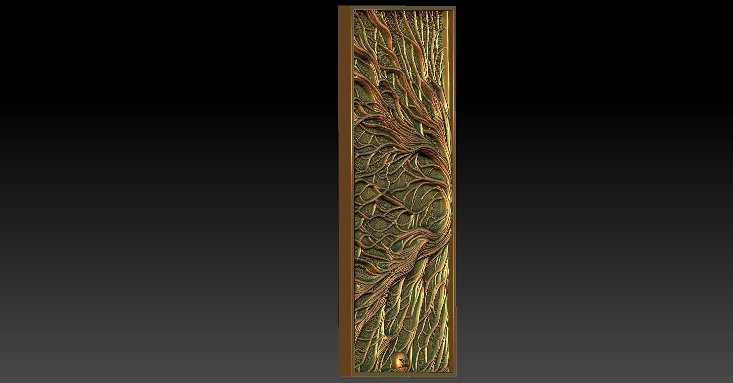 2 forest goddess CNC Relief Model 3D print model_5