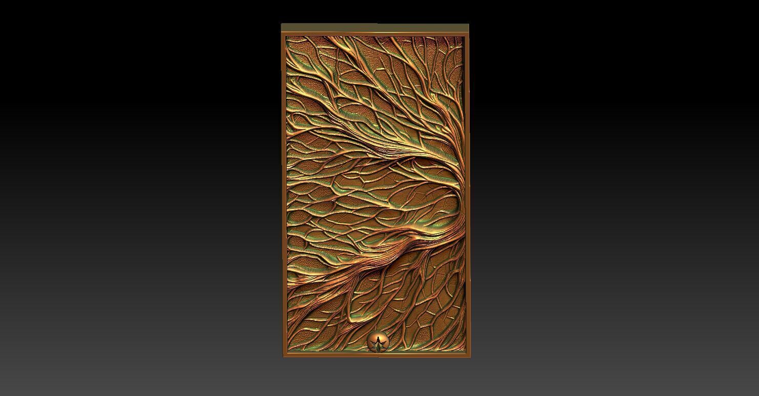 2 forest goddess CNC Relief Model 3D print model_2