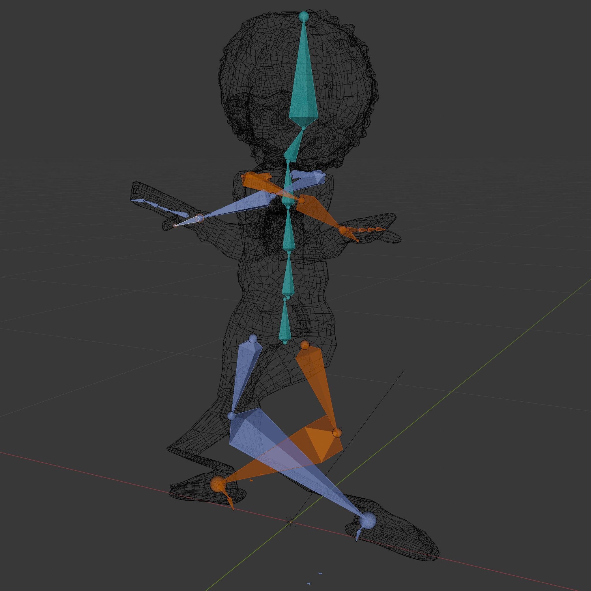 AfroStyle Cool Dude D Character Model Rigged and Animated Low-poly 3D model_5
