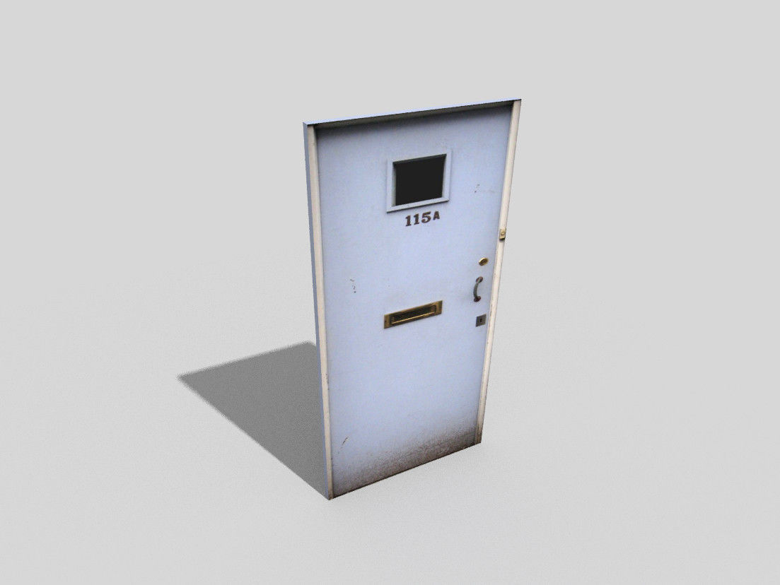 low poly door mailbox Low-poly 3D model_2