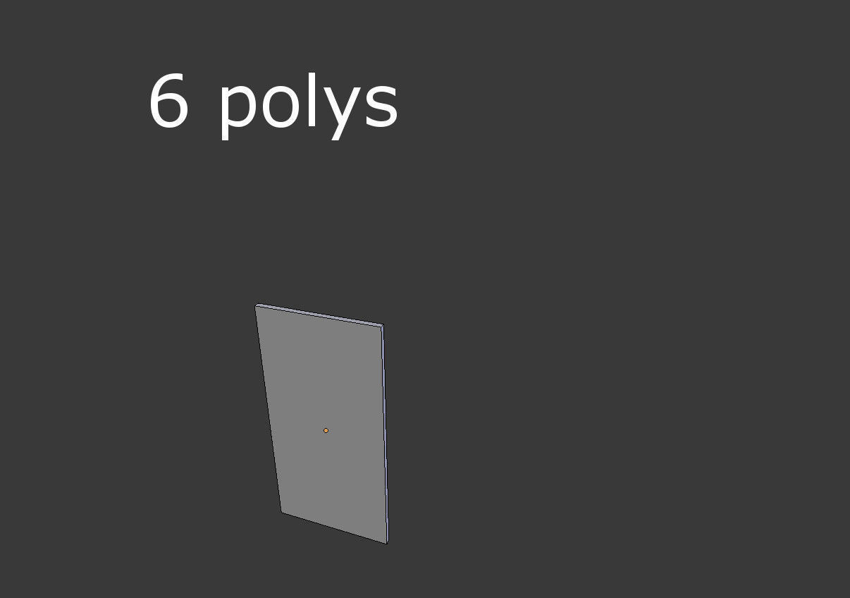 low poly door mailbox Low-poly 3D model_3