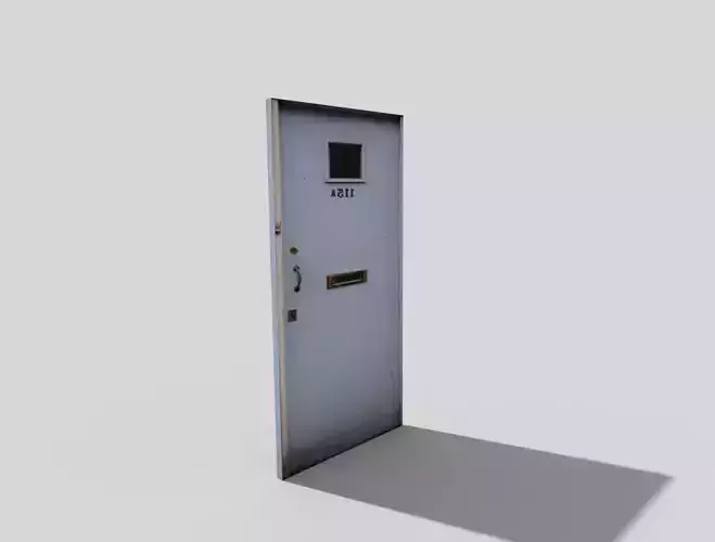 low poly door mailbox