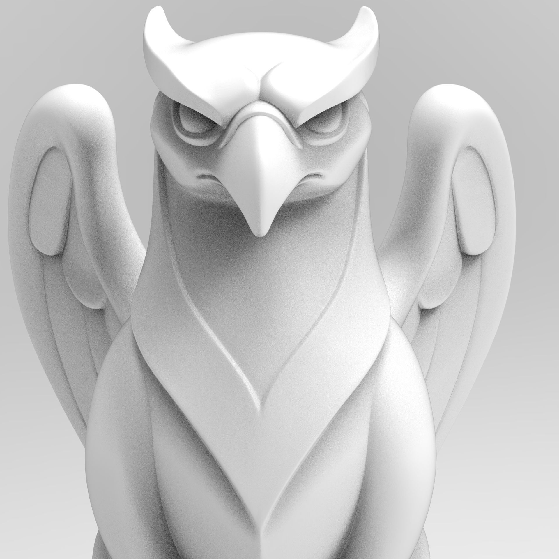 Mystical Griffin Minimalist Sculpture 3D print model_1