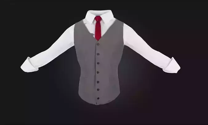 Formal Attire Render Elegant Clothing Model for Business