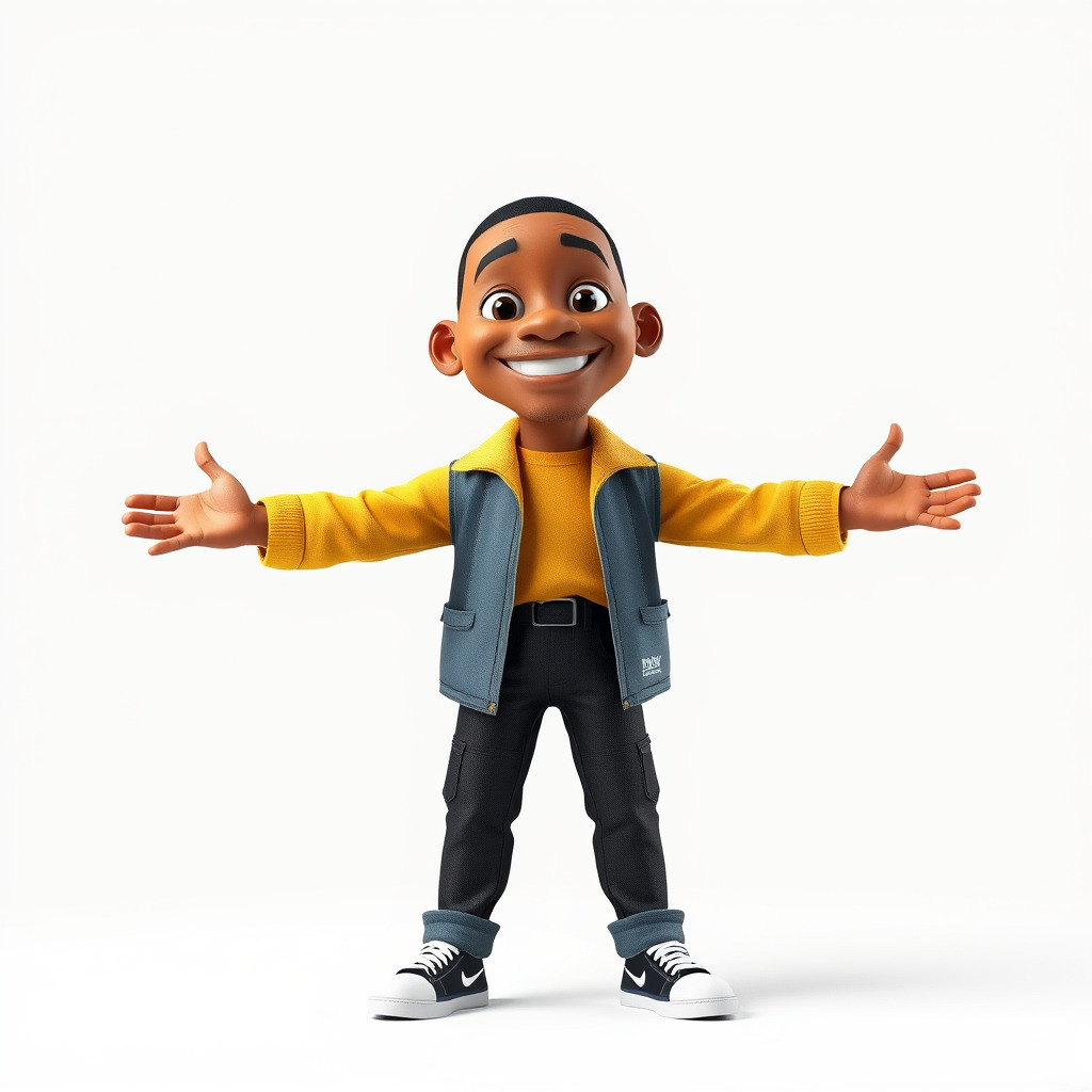 Energetic Boy in Casual Wear Rigged and Animated D Character ... Low-poly 3D model_2