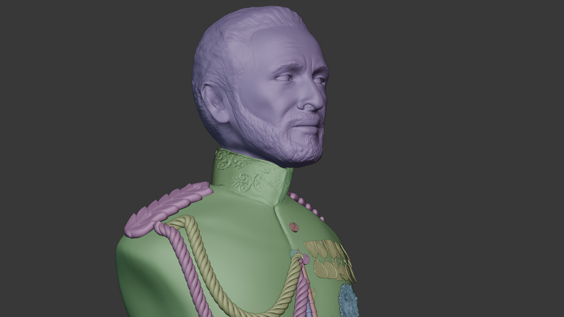 Emperor Haile Selassie I 3D Printable Sculpture 3D print model_3
